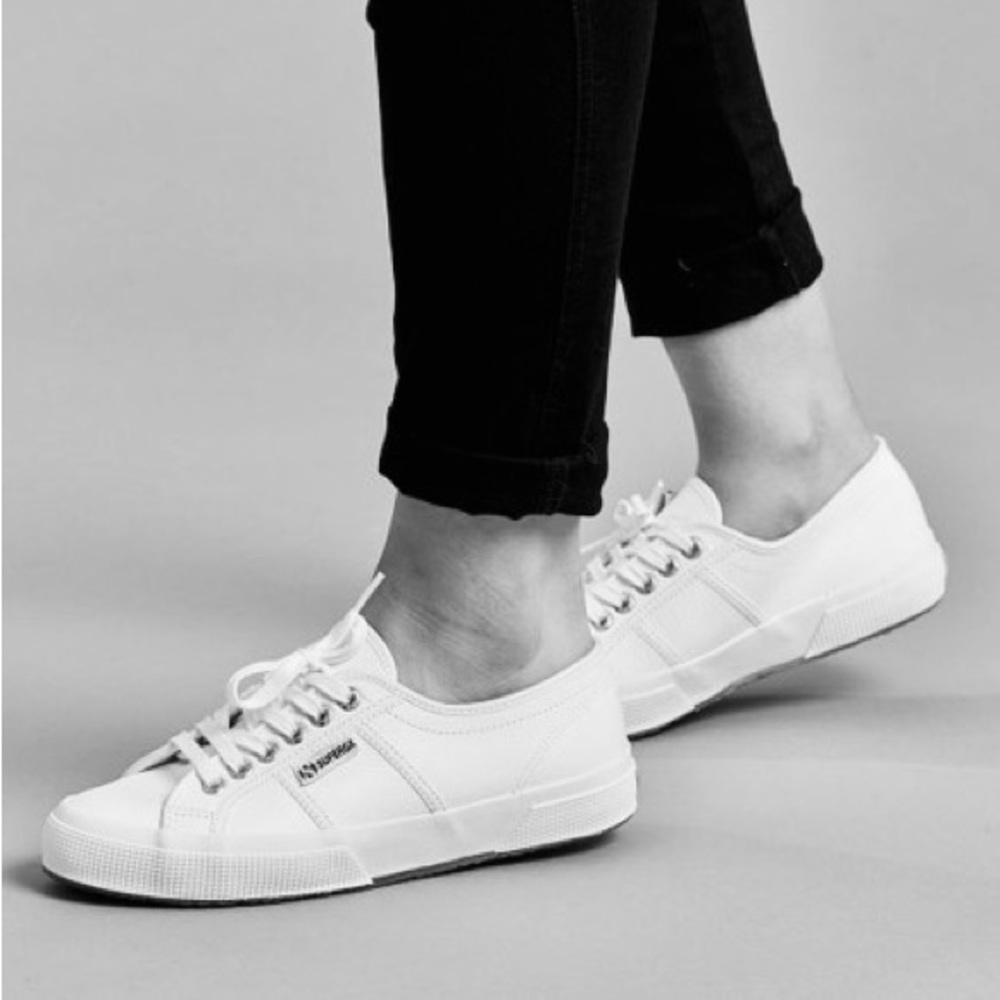 SUPERGA Italian Leather FGLU Fantasia Grey Sneakers NEW IN BOX - Picture 6 of 16